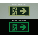 Rettungszeichen Winkelschild links und rechts Deckenmontage