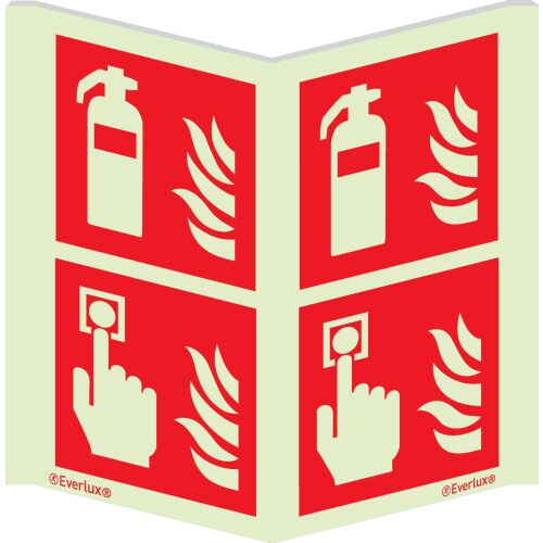 Brandschutzzeichen Kombi Winkelschild
