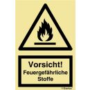 Warnzeichen Vorsicht Feuergefährliche Stoffe SN EN ISO 7010