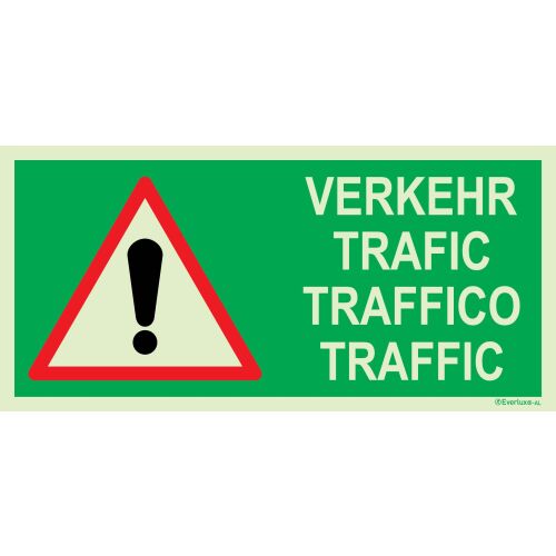 Rettungszeichen für Tunnel Achtung Verkehr