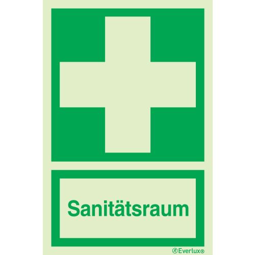 Rettungszeichen Symbole Sanitätsraum