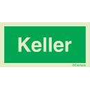 Rettungszeichen mit Text 300x150mm Treppe Kunststoff 2mm, selbstklebend, langnachleuchtend, 215mcd/m²