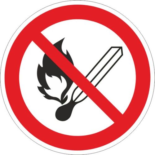 Verbotszeichen Feuer und Rauchen verboten