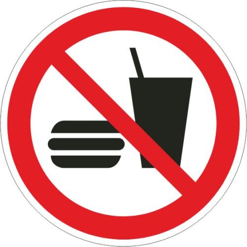 Verbotszeichen - Essen und Trinken verboten ISO 7010