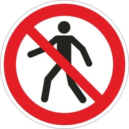 Verbotszeichen - Für Fussgänger verboten ISO 7010