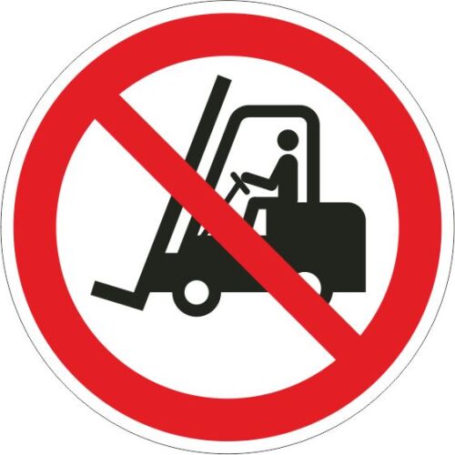 Verbotszeichen - Flurförderfahrzeuge verboten ISO 7010