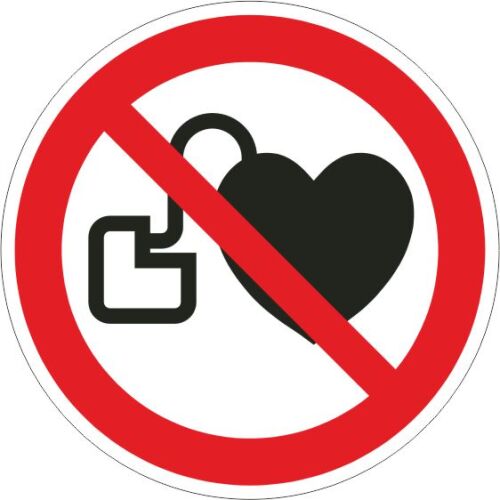 Verbotszeichen - Kein Zutritt für Personen mit Herzschrittmacher ISO 7010