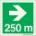 Rechts 250 Meter